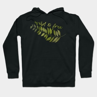 Wild and Free Leaf Design Hoodie